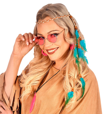 OPASKA INDIAŃSKA Z PIÓRKAMI