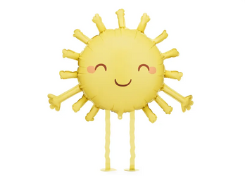 BALON FOLIOWY SŁONECZKO 91 X 77 CM ŻÓŁTY