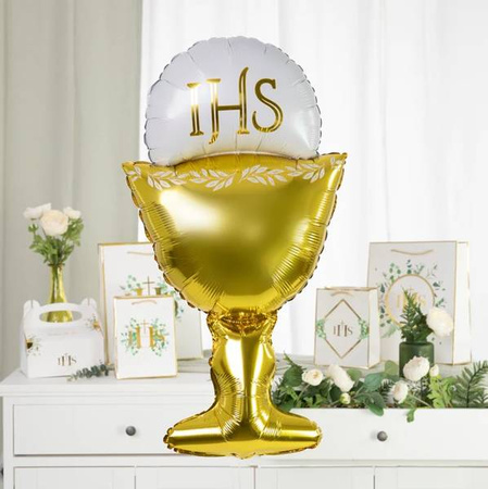 BALON FOLIOWY KIELICH KOMUNIA 45 CM