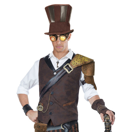 Pk 10 "SPIKED STEAMPUNK GOGGLES WITH HOLOGRAPHIC EYES"