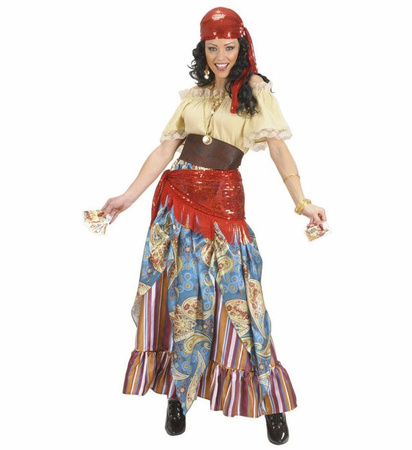 "FORTUNE TELLER" (dress, belt, waist sash, bandana, tarot cards)
