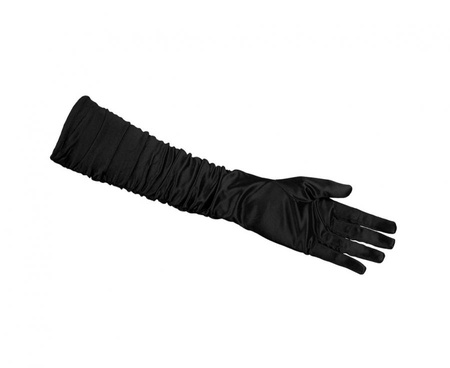 Rękawiczki do łokcia Hollywood czarne lata 20 retro