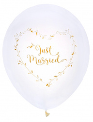 BALONY LATEKSOWE JUST MARRIED 23 CM 8 SZT