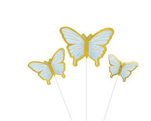 TOPPERY NA TORT MOTYLE NIEBIESKIE 10 SZT
