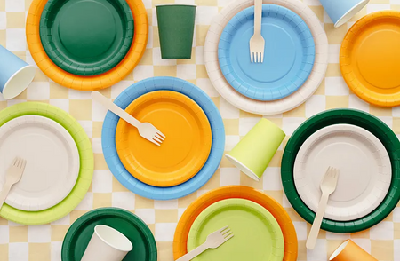 TALERZYKI PAPIEROWE JASNY NIEBIESKI 18 CM 6 SZT