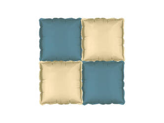 BALON FOLIOWY KURTYNA BEŻOWO-GRANATOWA 35 X 35 CM 4 SZT.