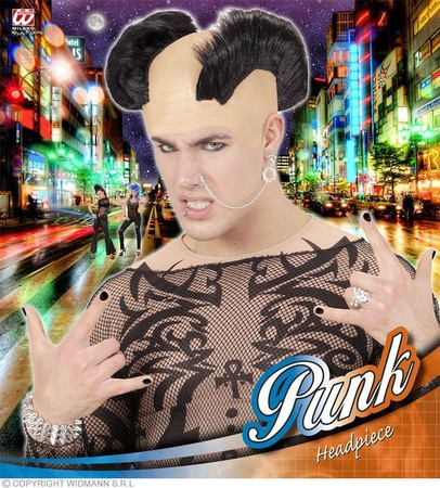 PERUKA PODWÓJNY IROKEZ Z LATEKSOWĄ SKÓRĄ