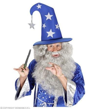 CZAPKA MAGA NIEBIESKA W GWIAZDY