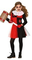 STRÓJ HARLEQUIN CZARNO-CZERWONY