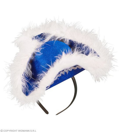 KAPELUSIK BAROKOWY NIEBIESKI NA OPASCE