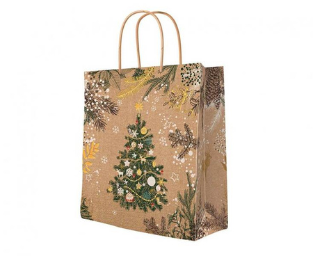 TORBA PREZENTOWA CHOINKA KRAFT 20 X 25 X 10 CM