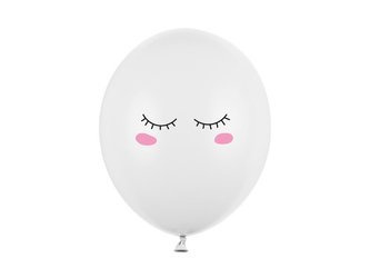BALONY STRONG 30CM BIAŁE BUŹKA 6 SZT
