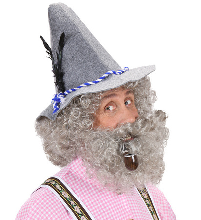 PERUKA Z BRODĄ SIWA KAPITAN