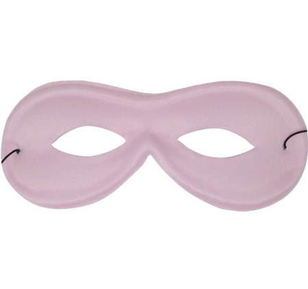 MASKA PIERROT RÓZOWA JEDWABNA 