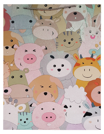 TORBA PREZENTOWA ZWIERZĄTKA 31 X 40 X 12 CM 