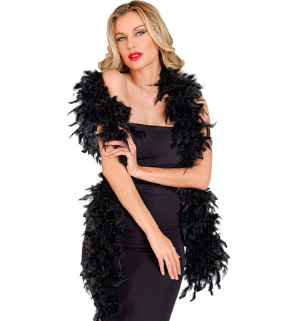 BOA Z PIÓR CZARNE180 CM 80 G