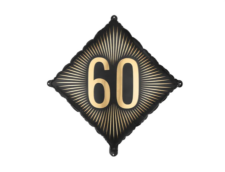 BALON FOLIOWY 60 CYFRA 46 X 46 CM ROMB