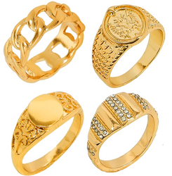 PIERŚCIONKI ZESTAW 4 SZT