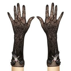 RĘKAWICZKI Z KORONKI CZARNE