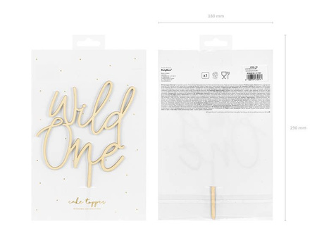 TOPPER DREWNIANY WILD ONE, 22 CM