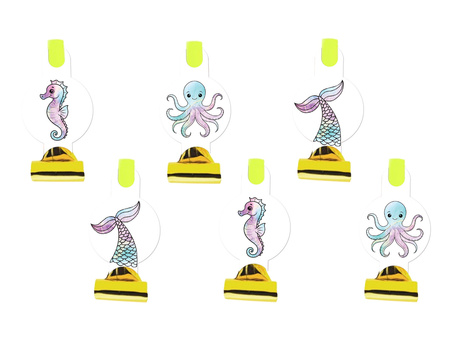 GWIZDKI TRĄBKI URODZINOWE SYRENKA 6 SZT