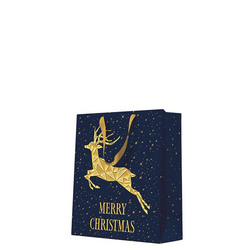 TORBA PREZENTOWA GRANATOWA RENIFER 20 X 25 X 10 CM