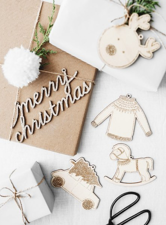 ZAWIESZKI DEKORACYJNE ŚWIĘTA MIX 10 szt.