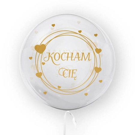 BALON 45 CM – "KOCHAM CIĘ" ZŁOTY