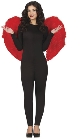 SKRZYDŁA Z PIÓR CZERWONE 80X60 CM