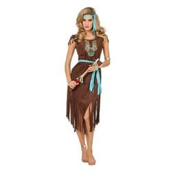 STRÓJ DAMSKI INDIANKI NIEBIESKI