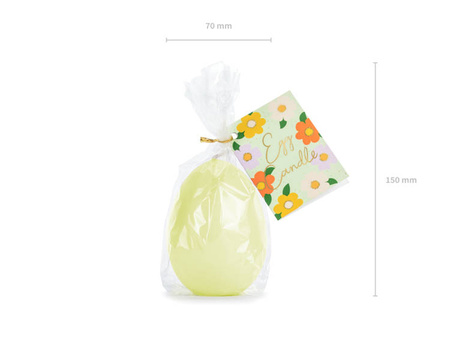 ŚWIECZKA JAJKO JASNY ŻÓŁTY 10 CM