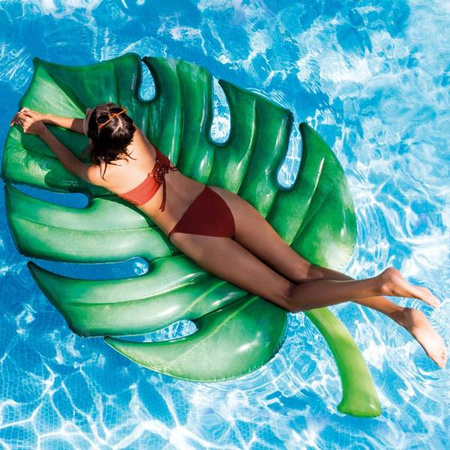 MATERAC DMUCHANY TROPIKALNY LIŚĆ 213 X 142 CM