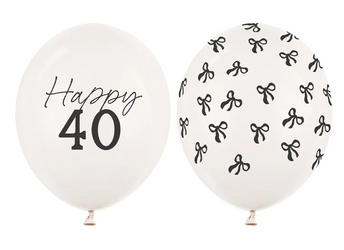 BALONY LATEKSOWE HAPPY 40 KOKARDKI 50 SZT 30 CM