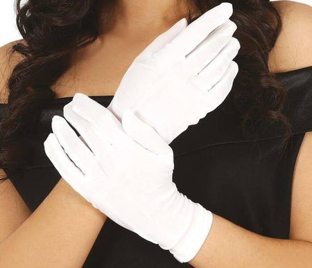 GLOVES, 23 CM, WHITE 
