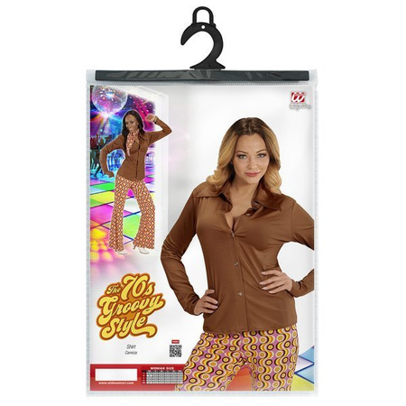 KOSZULA DAMSKA BRĄZOWA DISCO