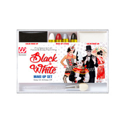 ZESTAW CZARNO BIAŁY MAKIJAŻ