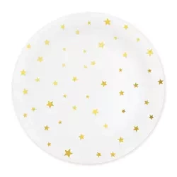 TALERZYKI PAPIEROWE ZŁOTE GWIAZDKI