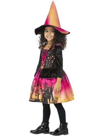 STRÓJ RÓŻOWA CZAROWNICA DLA DZIEWCZĄT