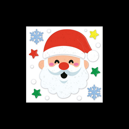 NAKLEJKI ŻELOWE MIKOŁAJ 20 X 25 CM BOŻE NARODZENIE