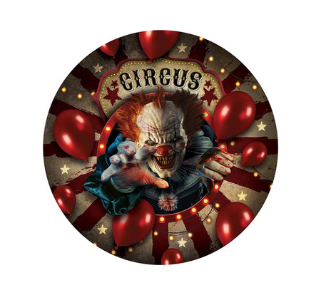 TALERZYKI KLAUN HALLOWEEN 6 SZT 23 CM