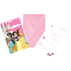 ZAPROSZENIA 6 SZT PRICNCESS DISNEY