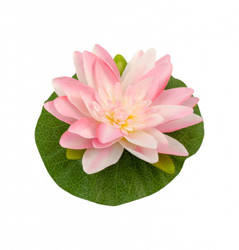DEKORACJA KWIAT LOTOSU RÓŻOWY 22CM
