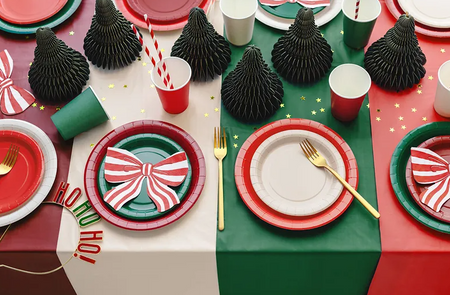 TALERZYKI PAPIEROWE CIEMNY ZIELONY 23 CM 6 SZT