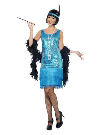 FLAPPER NIEBIESKI CEKINY