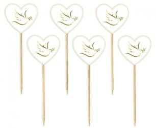 PIKERY TOPPERY KOMUNIJNE GOŁĄB 6 SZT