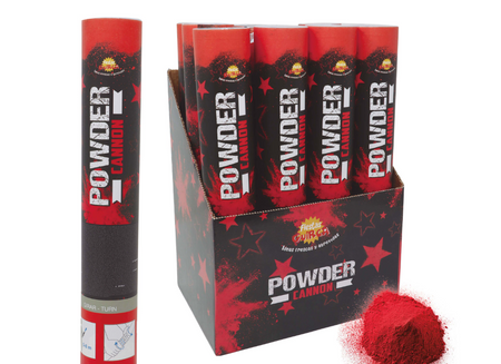 TUBA KONFETTI Z CZERWONYM PROSZKIEM 30 CM 