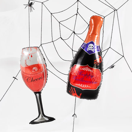 BALON FOLIOWY BUTELKA HAPPY HALLOWEEN 99X48 CM