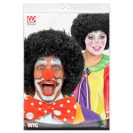 PERUKA KLAUNA CZARNA