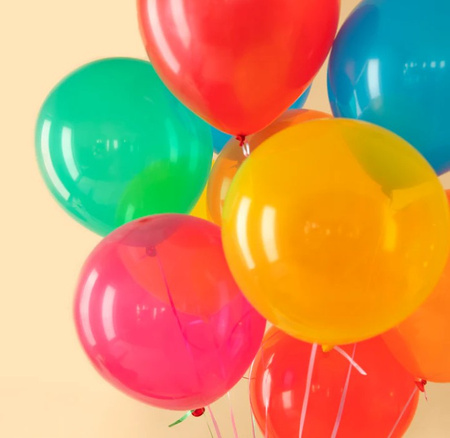 BALONY LATEKSOWE KRYSTALICZNE MIX KOLORÓW 30 CM 100 SZT