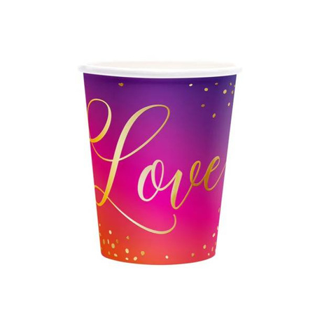 ZESTAW LOVE TALERZYKI+KUBECZKI WALENTYNKI